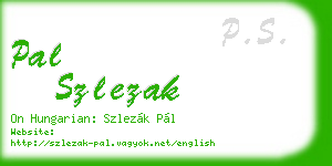 pal szlezak business card