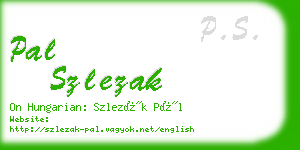 pal szlezak business card